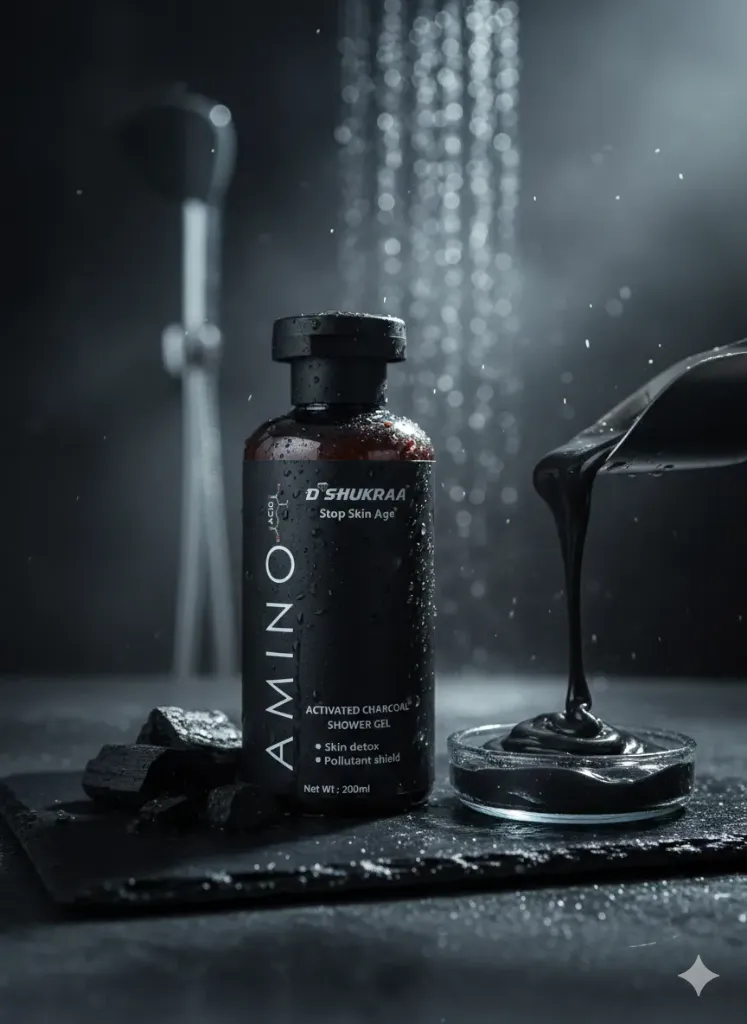 Amino acis Activated charcoal shower gel